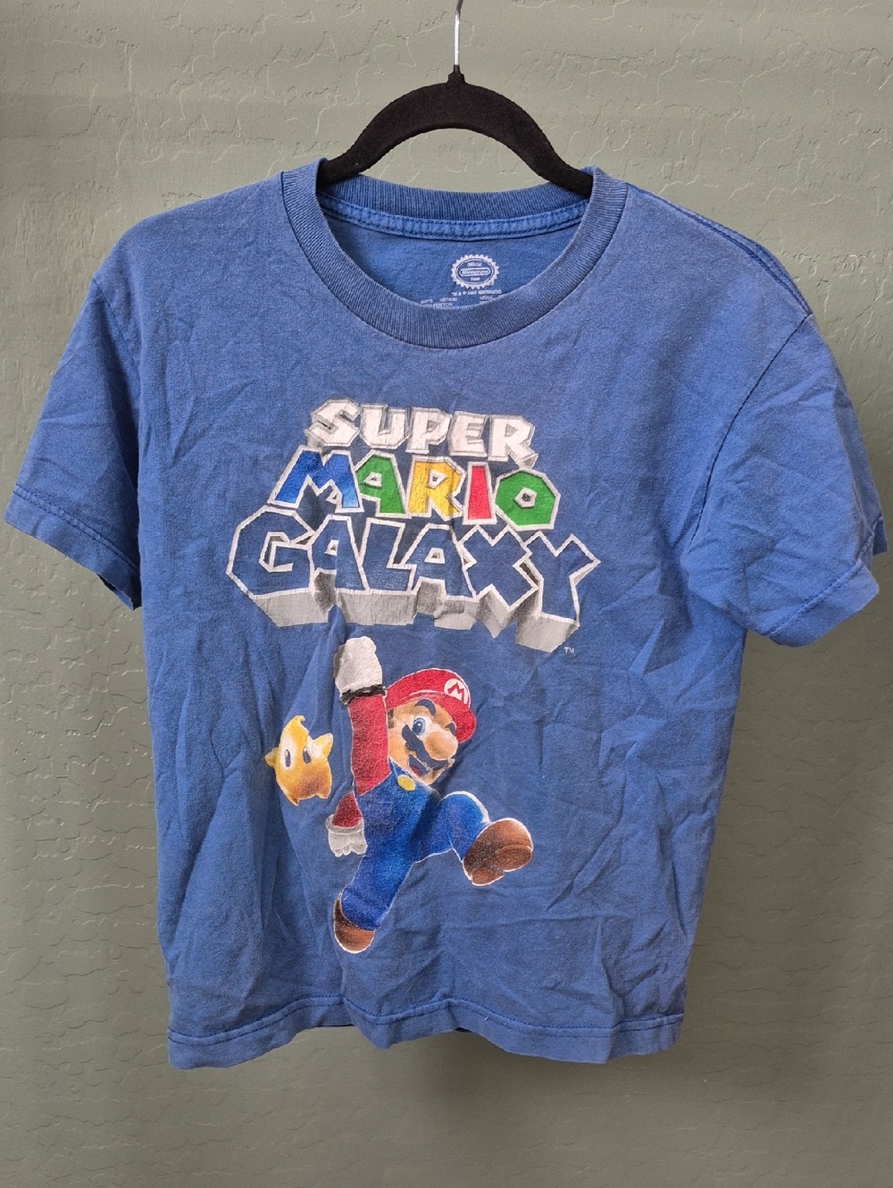 Nintendo Blue Super Mario Galaxy Graphic Tee - 2009!
